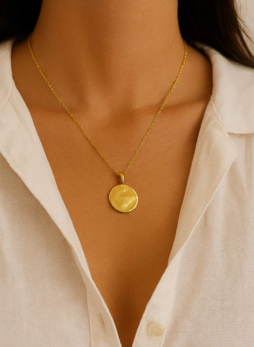 Molten Disc Necklace